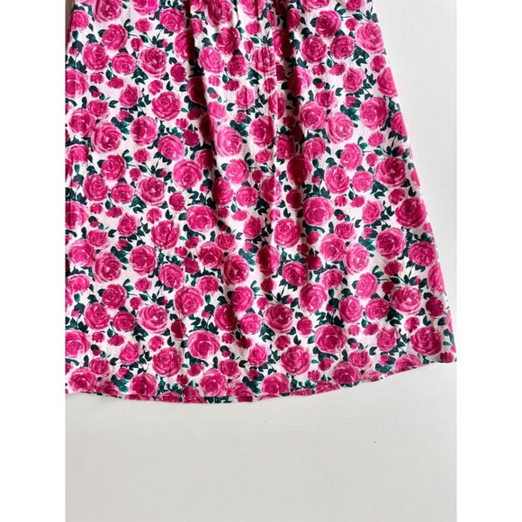 Girls' SERGENT MAJOR Pink Rose Floral Cotton Voile A-Line Tent Dress, Size 10 - Picture 3 of 9